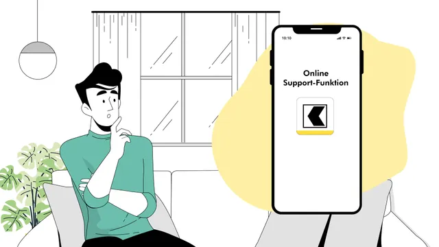 Mobile Banking App – Online Support-Funktion